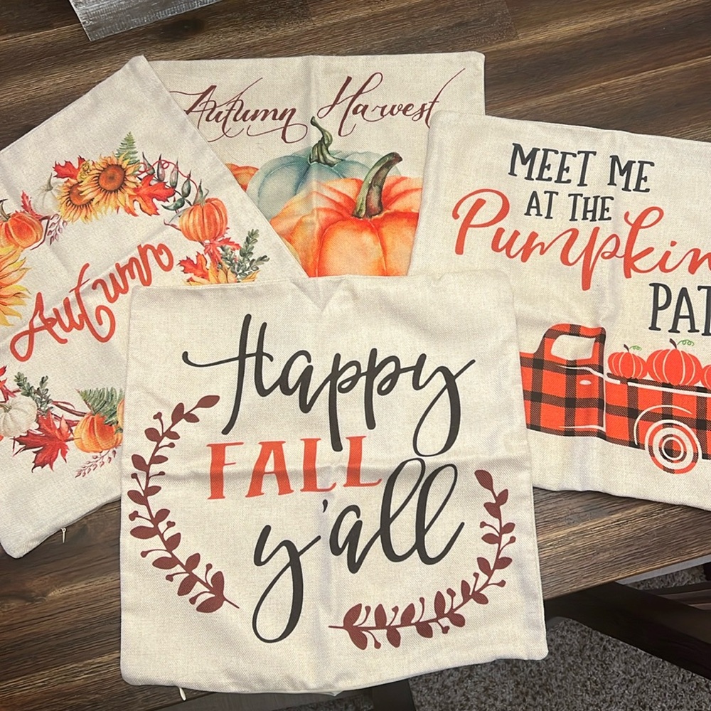 Fall Throw Pillow Covers 16x16